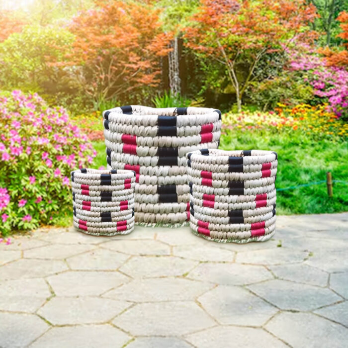 Sabai Grass Planter Set of 3 - Random Color